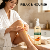 Minyak Tubuh Private Label 100ml dengan Pompa untuk Pijat Spa dan Hidrasi Mendalam untuk Semua Jenis Kulit