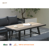 Ensemble de table et canapé sectionnel d'extérieur moderne BHR, meubles en aluminium pour patio, jardin, balcon et parc