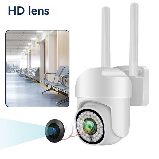 WiFi PTZ Security Camera 1080P HD, Outdoor Waterproof, Pan Tilt, Night Vision, Remote Mobile View for Home