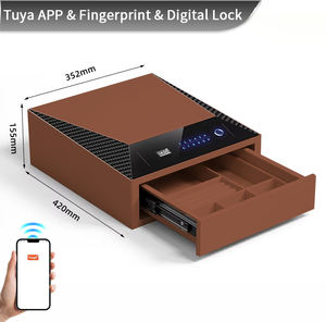 CEQSAFE Coffre-fort en métal pour bijoux et argent dissimulé dans une armoire à domicile avec mot de passe et empreinte digitale - Product Image 4