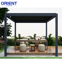 Pergola Bioclimatique en Aluminium Étanche pour Jardin et Cour, Système Direct Usine, Pergola Parasol Extérieure en Aluminium, Gazebo