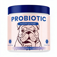 Friandises à mâcher probiotiques pour chiens, 60 unités, 150g, favorise la santé intestinale, saveur poulet, 100% naturel, équilibre digestif quotidien, sûr et optimal