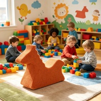 Sofá Infantil con Forma de Animal, Moderno y de Lujo, Personalizado, Esponja Comprimida 30D, Muebles Infantiles para Sala de Juegos, Venta Directa de Fábrica