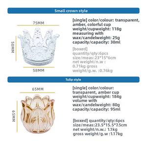 Crown Glass Candlestick European-Style Craft Candlestick Decorative Ornament Necklace and Ring Jewelry Storage - Product Image 2