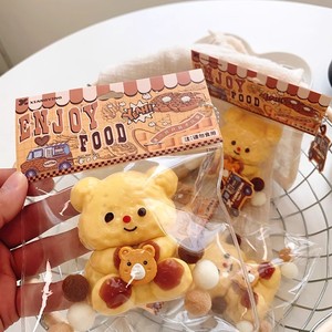 <b>Cute</b> Butter <b>Bear</b> Squishy Toy Soft Squeeze Kawaii <b>Bear</b> Stress Relief Toy with Ball Chain TPE Material 5 to 7 Years for Wholesale - Product Image 3
