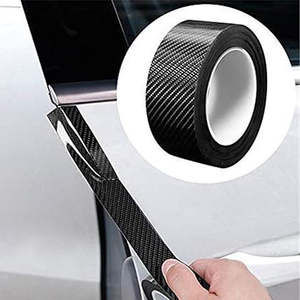 Bande de seuil de porte de voiture <span class=keywords><strong>K5D</strong></span> motif fibre de carbone bande anti-collision autocollant bord de porte autocollant de protection anti-rayures - Product Image 4