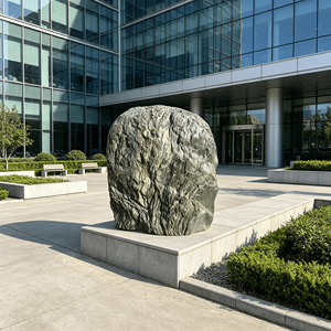 Pierre naturelle verte, roche paysagère rustique pour jardin extérieur, roche décorative durable, élément de jardin vertical - Product Image 4