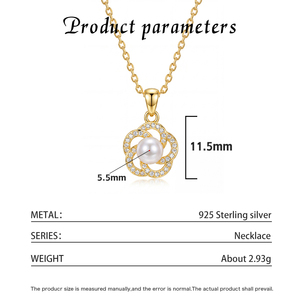 Collier pendentif en perles d'eau douce naturelles, bijoux en cuivre couleur or, collier ras du cou à fleur rotative pour femmes, cadeau - Product Image 6