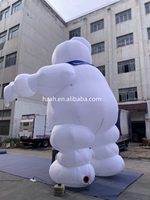 Modèle de personnage d'homme de guimauve de marine gonflable géant blanc pour la décoration publicitaire