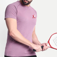 Kaos Gym Pria Personalisasi, Sablon Logo Custom, Kaos Fitness Bernapas, Pakaian Atletik untuk Latihan dan Olahraga
