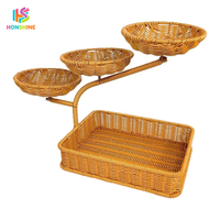 Rustieke rotan geweven handmand, fruit- en eiermand van wilgenvlechtwerk, aanpasbare kleur, maten S/M/L, voor picknicks en cadeaus