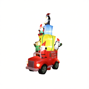 Décoration de Noël gonflable extérieure du Père Noël avec cadeaux pour la décoration de jardin et de cour - Product Image 1