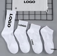 Chaussettes montantes pour hommes de haute qualité, tricotées en Spandex/Coton, respirantes, antidérapantes, avec logo sur le bord, pour le printemps, adultes, basketball, football