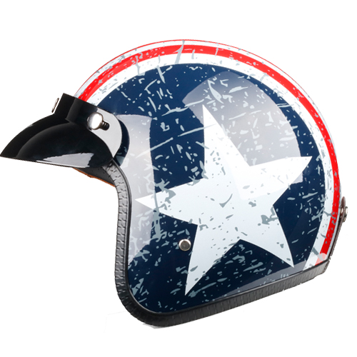 Shop Captain America Motorcycle Helmet - Stars and Stripes Shop Captain America Motorcycle Helmet - Stars and Stripes