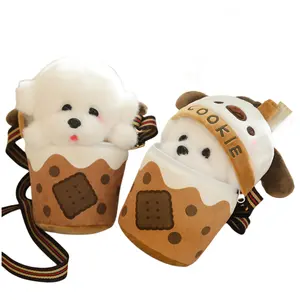 Juguete <span class=keywords><strong>de</strong></span> Peluche Personalizado al por Mayor, <span class=keywords><strong>Taza</strong></span> <span class=keywords><strong>de</strong></span> Té con Leche para Niños, Animal <span class=keywords><strong>de</strong></span> Peluche con Forma <span class=keywords><strong>de</strong></span> Perro, Relleno <span class=keywords><strong>de</strong></span> Algodón PP Ecológico para Niños - Product Image 1