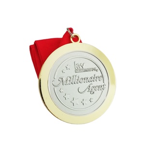 hot sale custom antique sport medal with gold plated and ribbon - Product Image 2