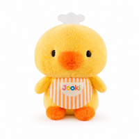Vente en gros de jouets en peluche mignons en forme de canard chef jaune de 25 cm pour les enfants, cadeaux d'anniversaire, décoration de chambre et cadeaux de fête