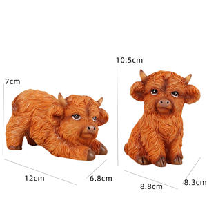 Hoogland Koe Alpenkoeienhars Handwerk Milieuvriendelijke Grensoverschrijdende Exclusieve Tuin Binnenplaats Keuken Bloempot Decoratie Klein - Product Image 6