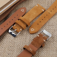 Lionorm Vente en gros Bracelets de montre en daim 14-22mm OEM Bracelets de montre en cuir cousus à la main personnalisés Livraison rapide