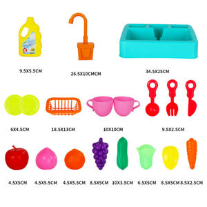 Système de circulation d'eau automatique simulé, <span class=keywords><strong>jouet</strong></span> d'évier de <span class=keywords><strong>cuisine</strong></span> électrique pour jeu de rôle, lavage éducatif des fruits et légumes pour enfants - Product Image 5
