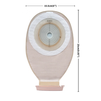 Sac d'ostomie Zodelo en gros, consommable médical, auto-développé, plaque de base monobloc 25-65mm, poche de colostomie adaptable pour usage domestique