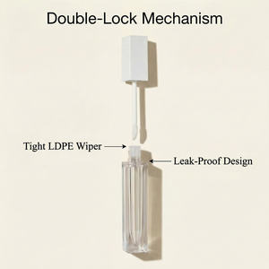 En stock – Tubes de brillant à lèvres carrés vides de 7 ml, élégants et luxueux, transparents, roses, bleus, blancs, noirs, ou noirs mats, pour marque privée - Product Image 4