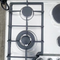 Table de cuisson combinée gaz et électrique pour la maison, 4 brûleurs gaz + 2 plaques chauffantes électriques, cuisinière encastrable gaz et électrique, plaque de cuisson en acier inoxydable
