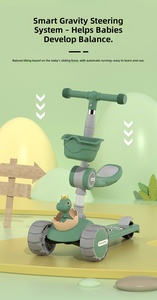 Monopattino Pieghevole per Bambini a Quattro Ruote con Sedile Incluso, Giocattolo Divertente per Esterni per Bambini e Bambine dai 3 ai 6 Anni - Product Image 6