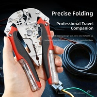 Pince à dénuder multifonctionnelle pliable 16-en-1 pour électricien, outil de coupe et de sertissage de fils avec fonction de test de tension
