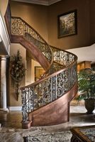 Marche Duplex en spirale nordique, escalier Duplex en fer forgé en bois massif, escalier d'intérieur tout neuf