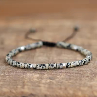 Bracelet pour femme en perles de pierre naturelle bohème, géométrique, 61 couleurs, robuste et durable, 2x4mm, réglable, vente en gros et dropshipping