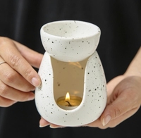 BESTCERA diffuseur d'aromathérapie en céramique de Style nordique brûleur d'huile essentielle bougeoir fabriqué à la main décor à la maison parfum naturel