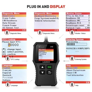 Escáner OBD2 Launch <span class=keywords><strong>X431</strong></span> Creader CR319, Lector de Códigos Automotriz Completo, Herramientas de Diagnóstico Automotriz, Comprobador de Motor para Automóviles, PK ELM327 KW310 <span class=keywords><strong>CR3001</strong></span> - Product Image 3