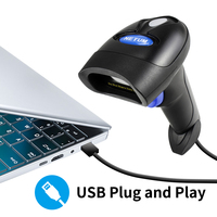 NETUM L8 Lecteur de codes-barres 2D sans fil avec support Interface USB pour la gestion des chèques bancaires