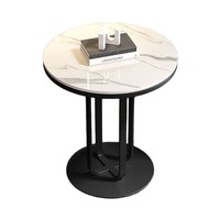 Table console moderne de luxe pour le côté du canapé ou l'angle du salon, design en pierre, idéale pour les appartements