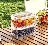 Conteneur alimentaire en plastique de qualité alimentaire, hermétique, à compartiments, empilable, pour fruits et légumes, organisateur de réfrigérateur, offre spéciale, vente en gros d'usine, en stock