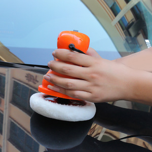 <b>Car</b> <b>Polishing</b> Machine 12V With Two Cotton Pads For Auto Detailing Cleaning And Waxing Orange And Black - Product Image 3