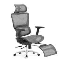 Chaise de bureau ergonomique NOEL avec dossier ergonomique, entièrement en mesh, moderne, avec repose-pieds, chaises ergonomiques