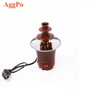 Mini fonte de chocolate com 3 camadas, fonte de entretenimento para casa, entretenimento, fonte com fábrica de euro plug, preço, venda imperdível