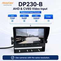 Moniteur de véhicule AlwayCare 7 pouces AHD TFT LCD avec double caméra, écran partagé, télécommande pour camion, bus, fourgonnette