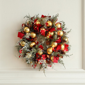 Guirlande <span class=keywords><strong>de</strong></span> <span class=keywords><strong>Noël</strong></span> classique pré-éclairée <span class=keywords><strong>de</strong></span> 40 cm avec éclairage LED stable, guirlande <span class=keywords><strong>lumineuse</strong></span> pour la décoration intérieure et extérieure <span class=keywords><strong>de</strong></span> la maison - Product Image 4