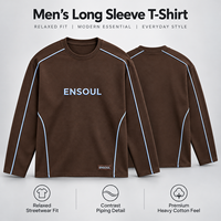 T-shirts et Sweat-shirts Vintage de Marque Premium pour Hommes, Broderie Plate, Respirants, Écologiques, Manches Longues, Streetwear, Pulls OEM