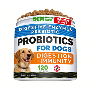 Probióticos Masticables 3 en 1 para Perros OEM, Ayudan a la Salud Digestiva y Alivian la Diarrea, Tratamiento Probiótico para Perros, Detienen la Comida Inapropiada - Product Image 1