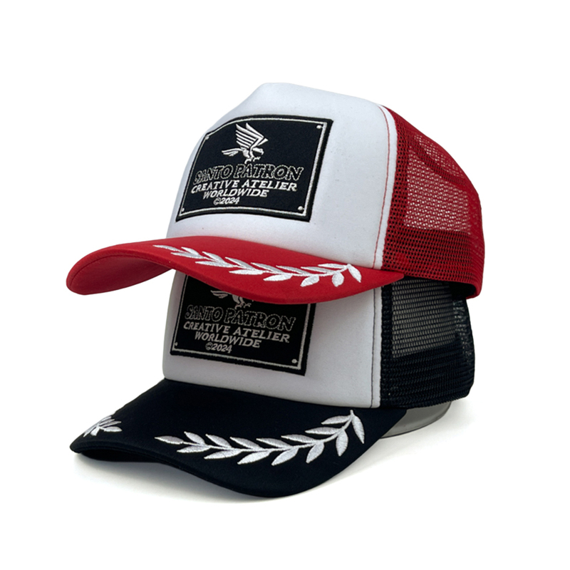 Cotton Sporty Trucker Hat with Poplin