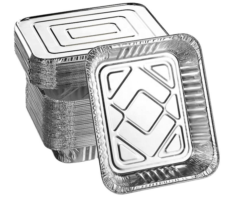 Disposable Aluminum Foil BBQ Containers Rectangle