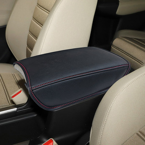Funda de cuero para reposabrazos central para Honda CR-V 2017-2022, caja de almacenamiento con costuras rojas - Product Image 2