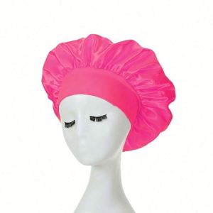 Bonnet de nuit en satin doux et coloré, ajustable, pour femmes, idéal pour le sport et les affaires, toutes saisons, vente en gros - Product Image 3