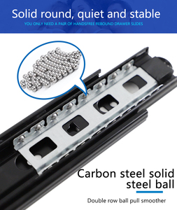 45mm 3 lần mở rộng đầy đủ đẩy để mở bóng mang ngăn kéo trượt với đạn tự nảy cho tủ bếp & khách sạn - Product Image 6