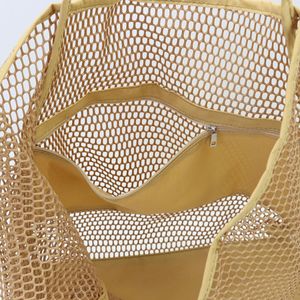 Bolso de mano de malla color caqui, bolso de hombro multiusos para la playa, bolso de almacenamiento para viajes de ocio para mujer, verano 2023 - Product Image 5