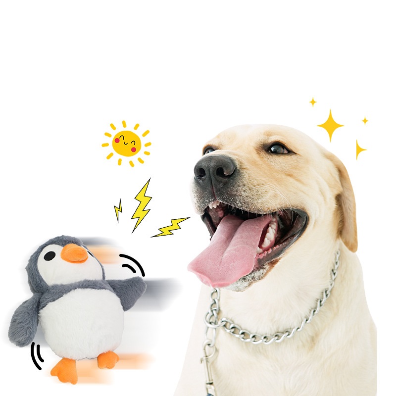 Hot Sell Eco-Friendly Dog Plush Sound Polyester Automatic Interactive Tug of War Training Toy - Yiwu